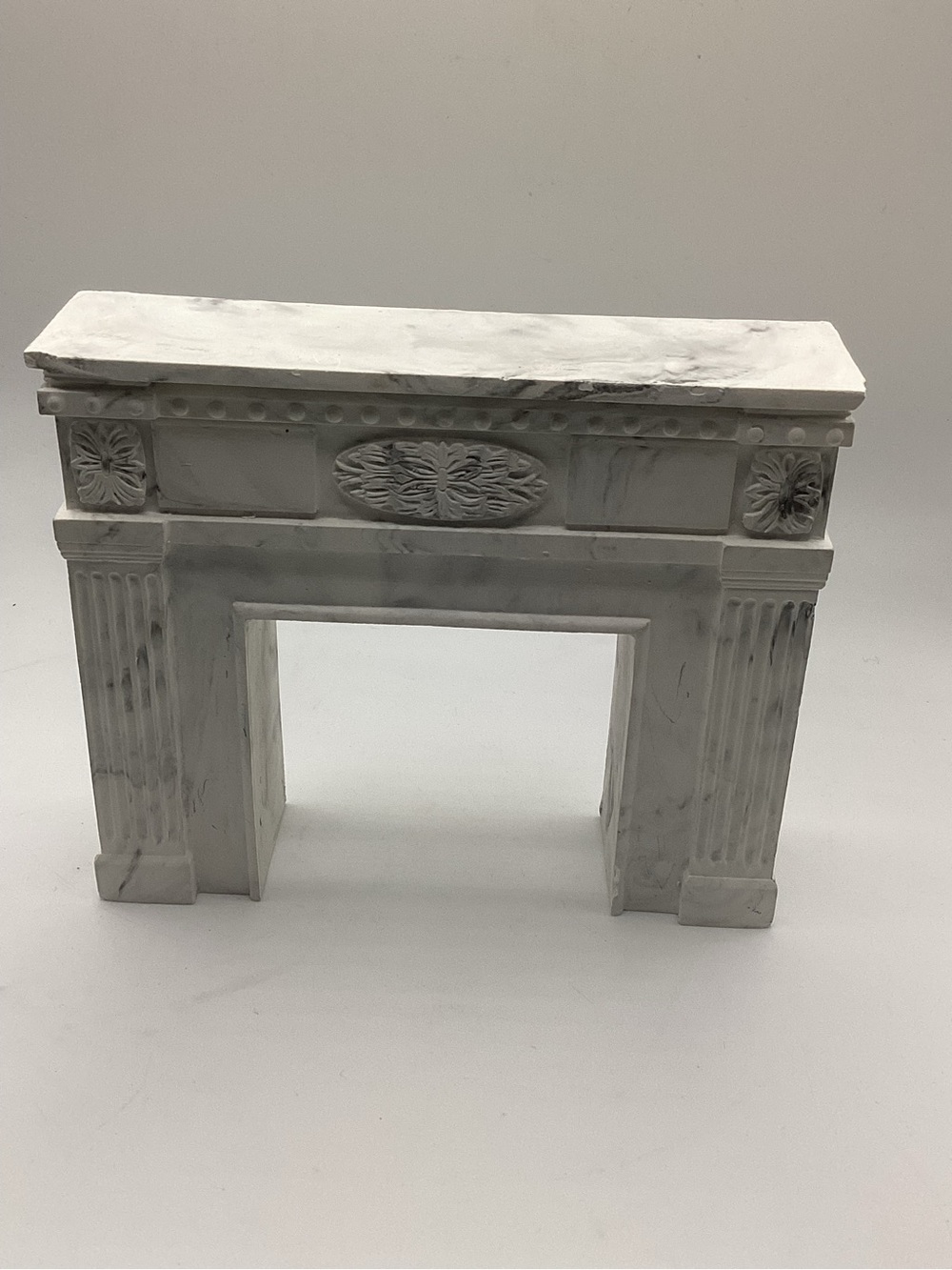Dollhouse Miniature 1” Scale Vintage Fireplace Mantle by Lawbre